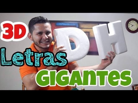Cómo hacer letras en 3D Gigantes / DIY