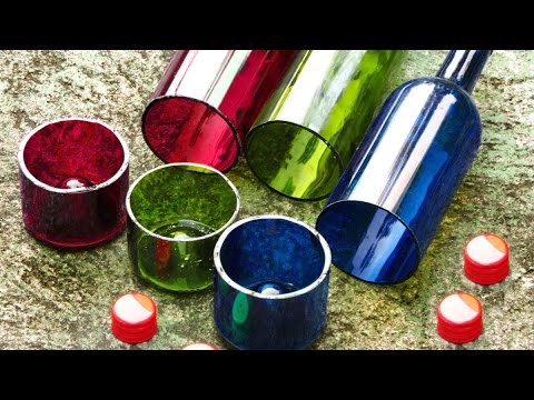 Como cortar una botella de vidrio con bordes perfectos y muy fácil