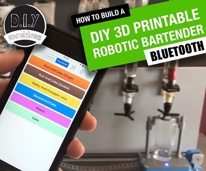 Arduino Robotic Bartender – 3D para imprimir y Bluetooth
