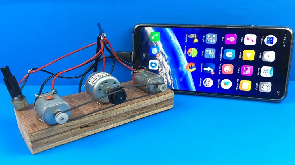 You Can Charge Your Mobile Phone Using Piezo Lgniter With DC Motors