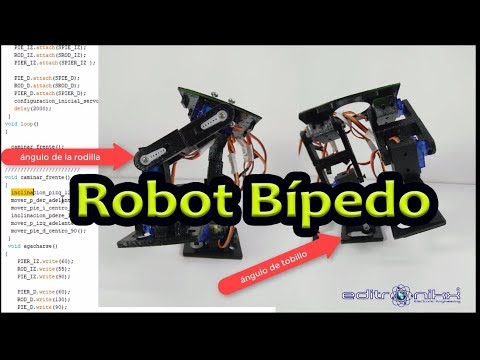 Como hacer un robot bípedo paso a paso con arduino o PIC