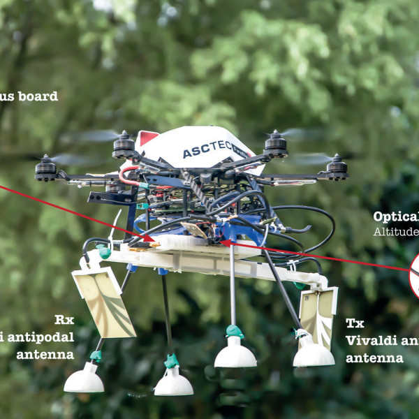 Reseña de un dron con detector de minas