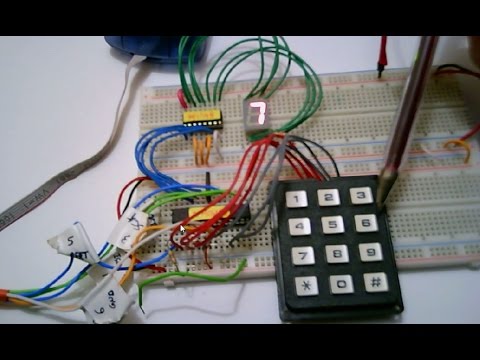 Teclado matricial con microcontrolador AVR