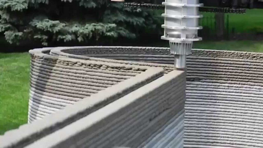 Castillo de concreto impreso en 3D