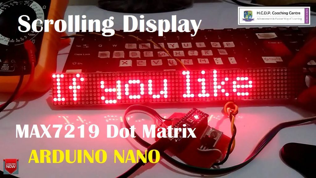 Pantalla de desplazamiento usando Max7219 y Arduino Nano