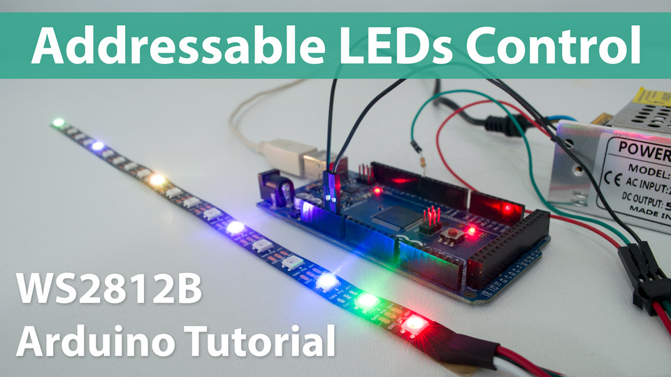 Cómo controlar los LED direccionables individualmente WS2812B usando Arduino