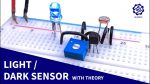 Circuito de sensor de luz en Breadboard + Detector de oscuridad