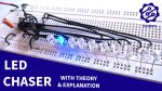 Circuito LED Chaser con temporizador 555 + 4017 IC en Breadboard