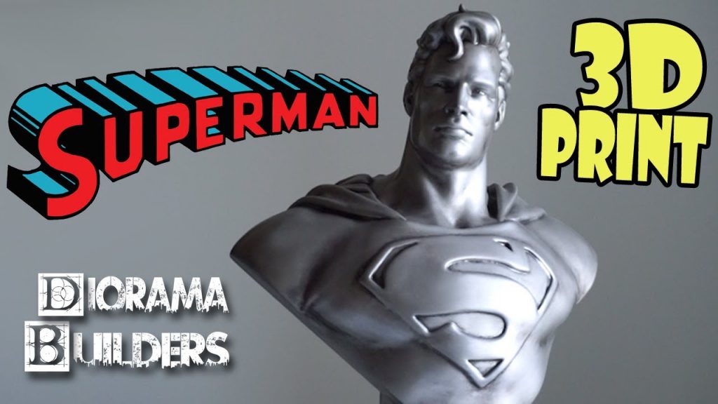 Superman busto pintura personalizada de impresión 3D