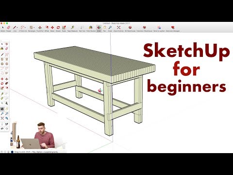 Cómo modelar una mesa de trabajo en Sketchup // Carpintería