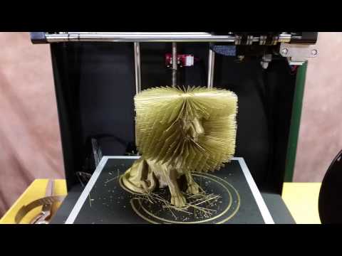 León peludo impreso en 3D