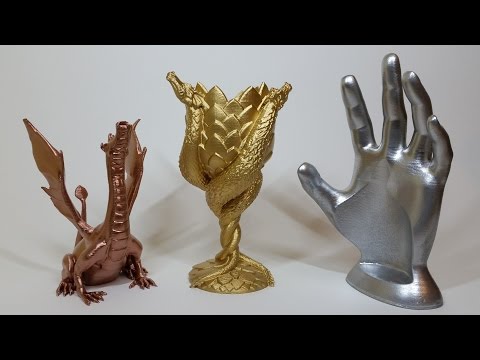 Pintura en aerosol Impresiones en 3D: bronce, plata, pintura de color dorado